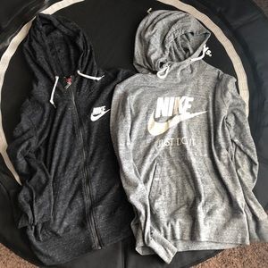Two Nike Casual Sweaters Jackets